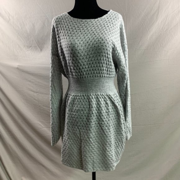 corset waist sweater dress NWT Women's Faux Leather Corset Long Sleeve Midi Sweater Dress Cream S, M, L, XL